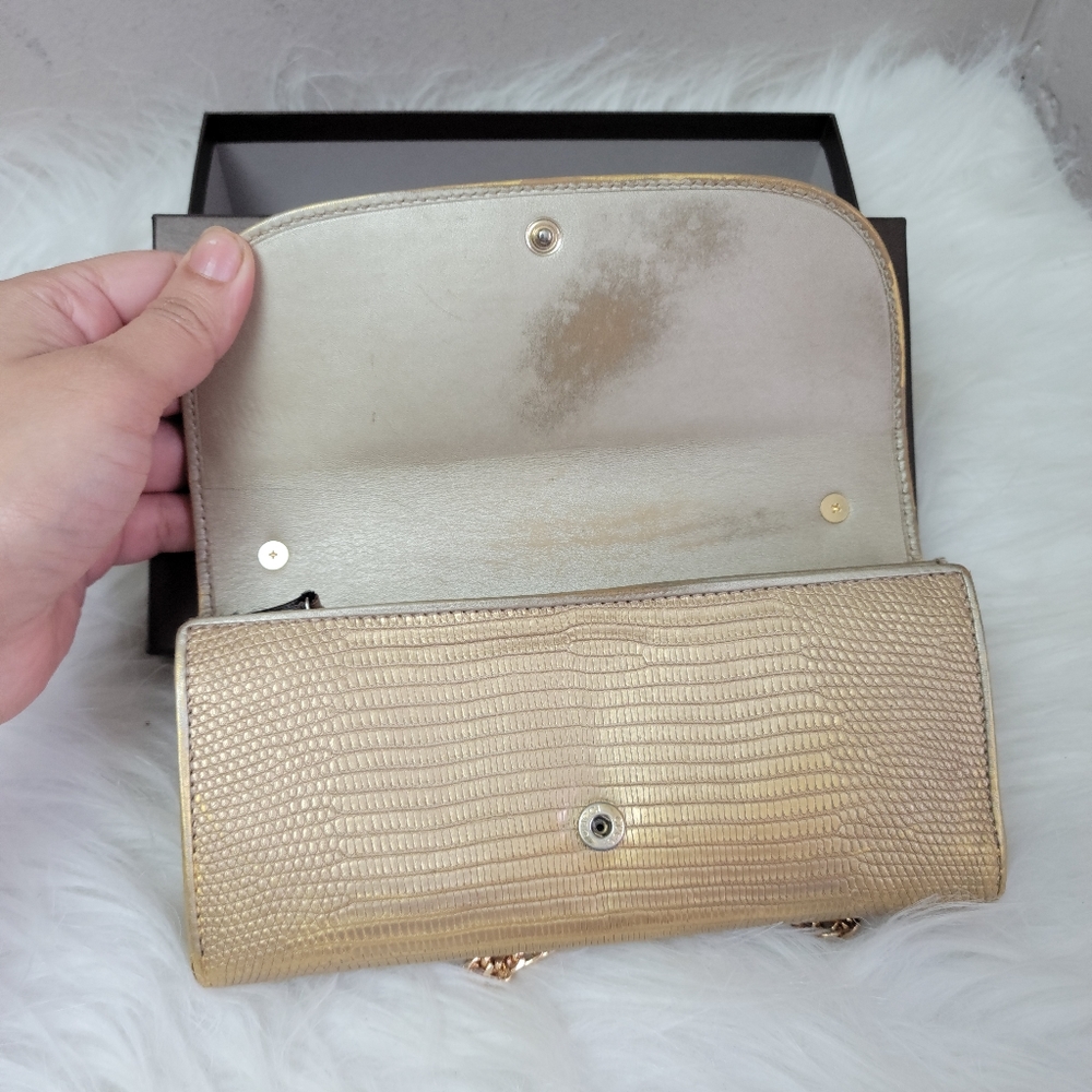 100% Authentic GUCCI LEATHER Double G Continental Wallet - Picture 2 of 16